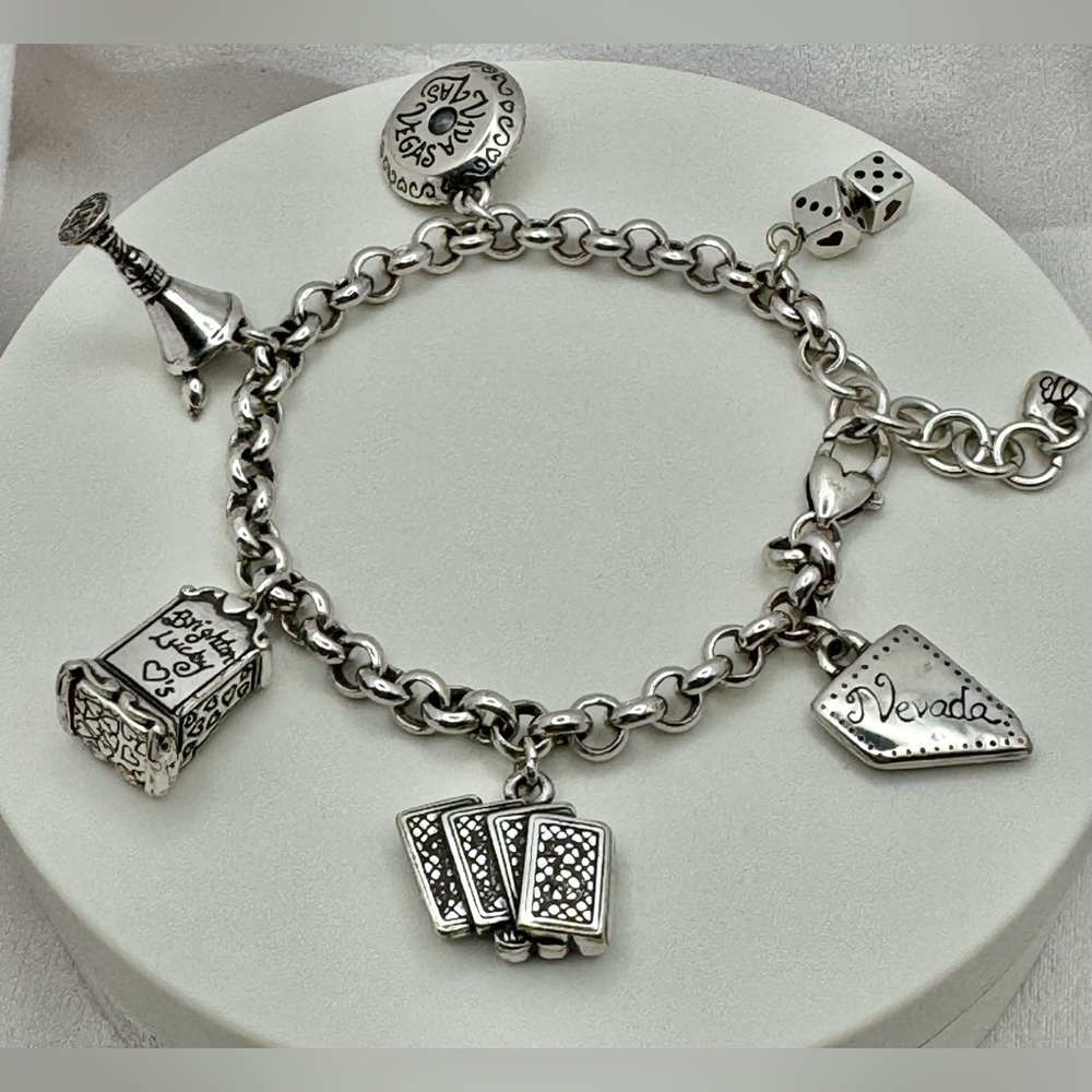 BRIGHTON NEVADA CASINO 🎲 6 CHARM BRACELET Las Vegas - Picture 2 of 7